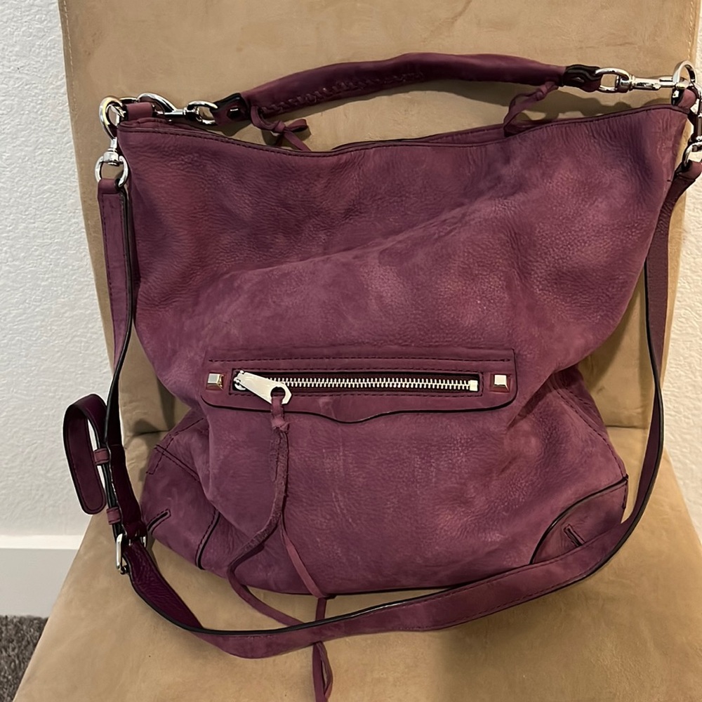 Rebecca Minkoff soft leather plum purple shoulder bag beautiful like new